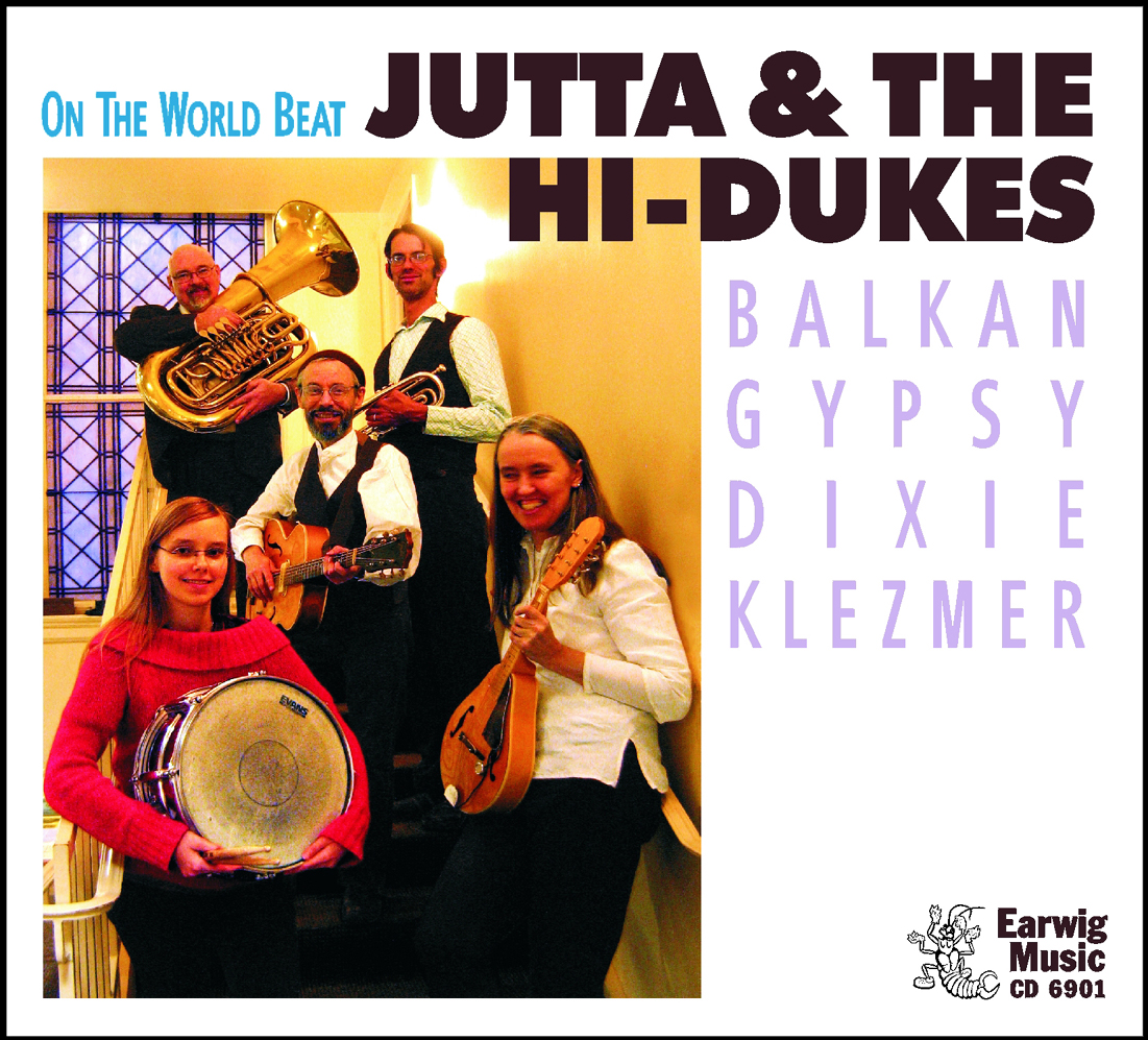 Jutta & the Hi-Dukes CD cover of On The World Beat released by Earwig Music Company.